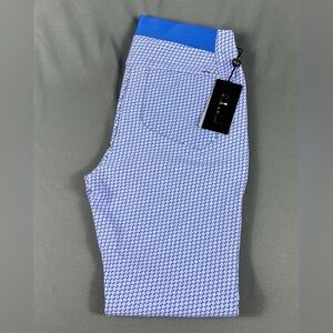 RLX Ralph Lauren Womens Golf Pants Printed 4 Blue Nylon Spandex